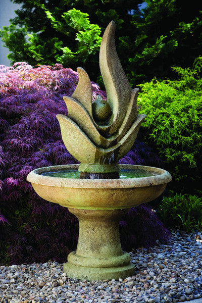Petal Point Contemporary Garden Fountain